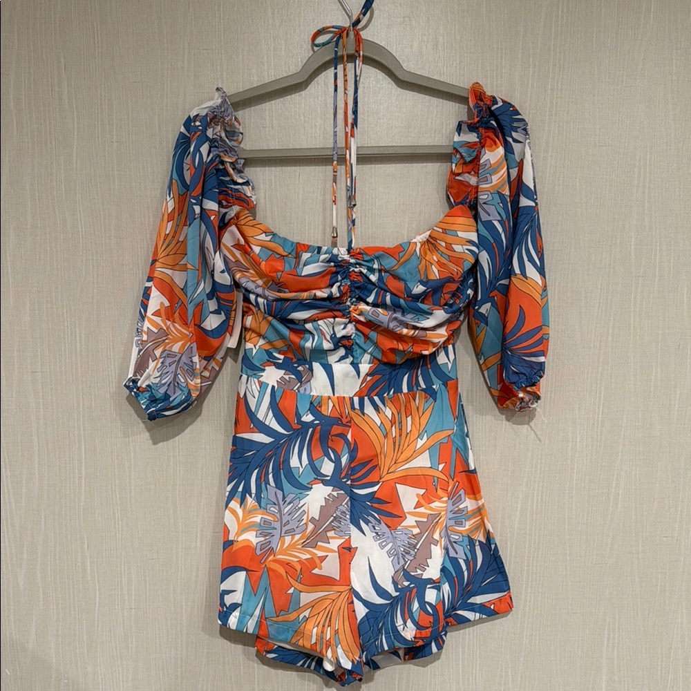 Colorful Floral Women's Romper